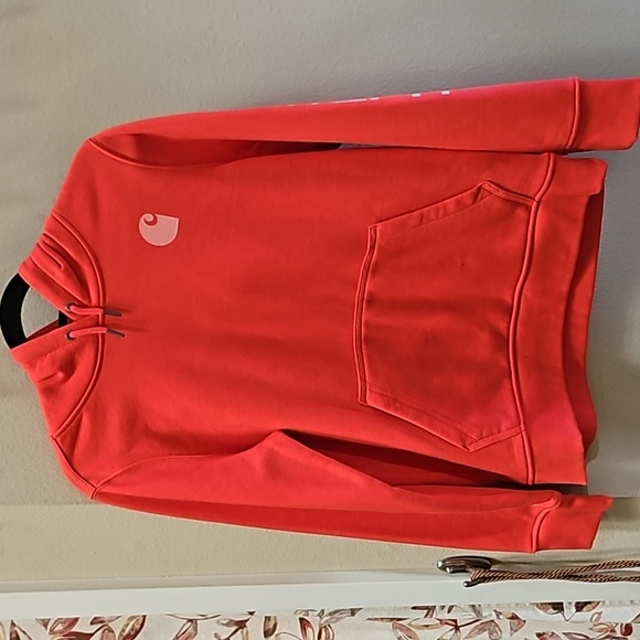 CARHARTT - (M)Women's 102791 Clarksburg Relaxed Fit Logo Sleeve Hoodies EUC - Picture 4 of 6